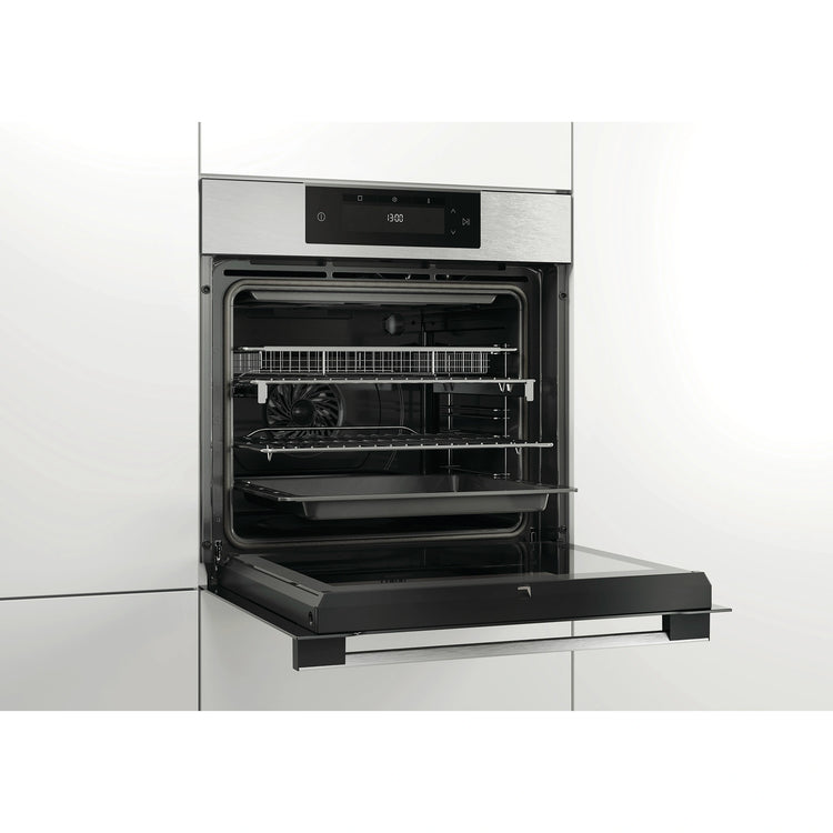 Haier Built-in Oven 60cm 14 Function Self-cleaning with Air Fry HWO60S14EPX4, Left Side View