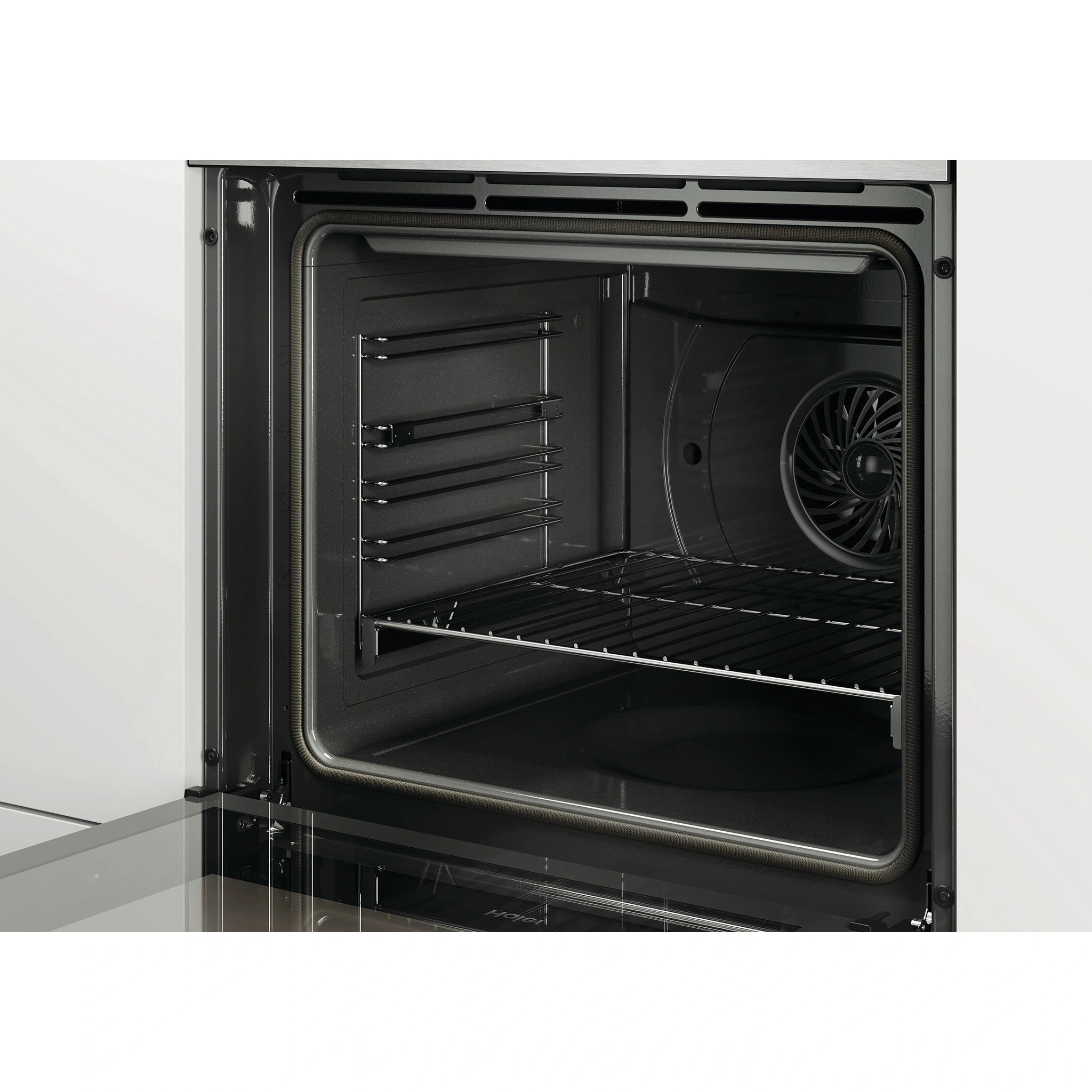Haier Built-in Oven 60cm 14 Function Self-cleaning with Air Fry HWO60S14EPX4, Right Side Detail View Door Open