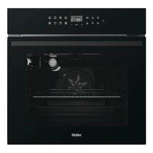 Haier Oven 60cm 14 Function Self-cleaning with Air Fry HWO60S14TPB2, Front View Door Closed