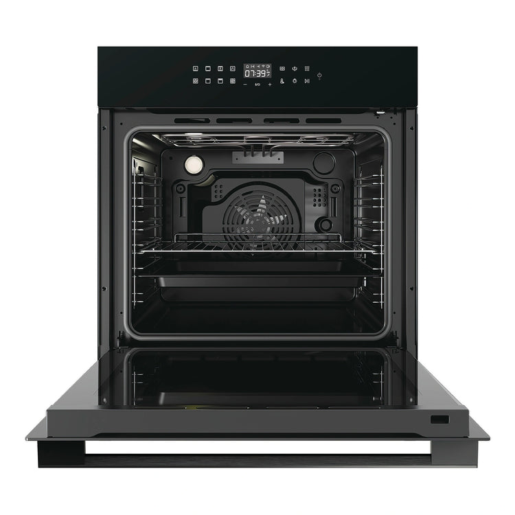 Haier Oven 60cm 14 Function Self-cleaning with Air Fry HWO60S14TPB2, Front View Door Open