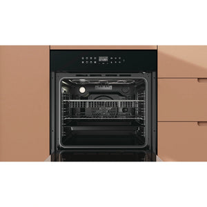 Haier Oven 60cm 14 Function Self-cleaning with Air Fry HWO60S14TPB2, Lifestyle View Door Open