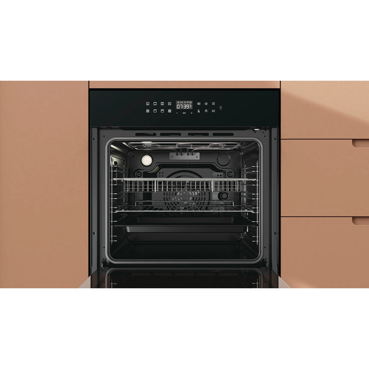 Haier Oven 60cm 14 Function Self-cleaning with Air Fry HWO60S14TPB2, Lifestyle View Door Open