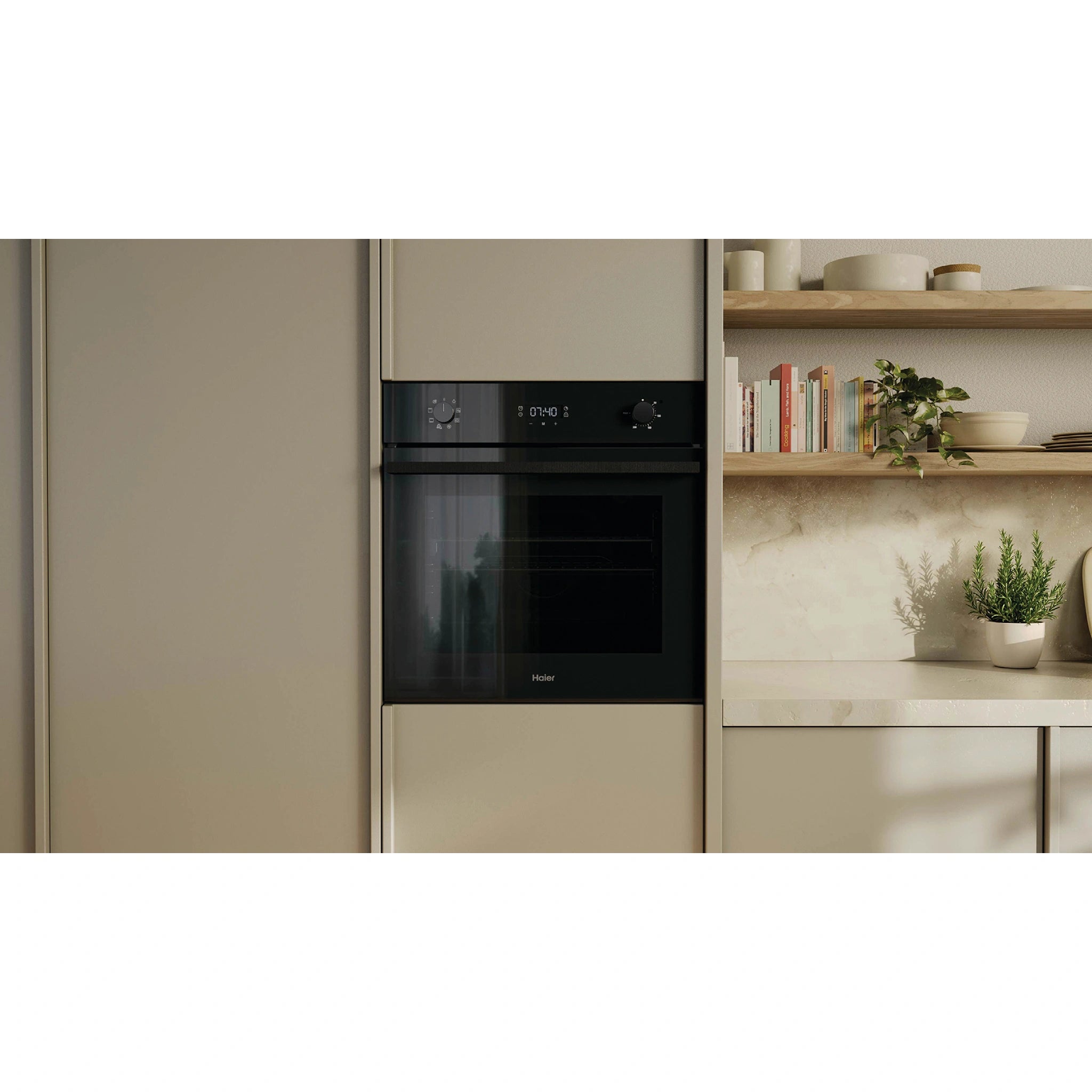 Haier 60cm 500 Series 7 Function Built-in Oven with Air Fry HWO60S7EB5, Lifestyle View