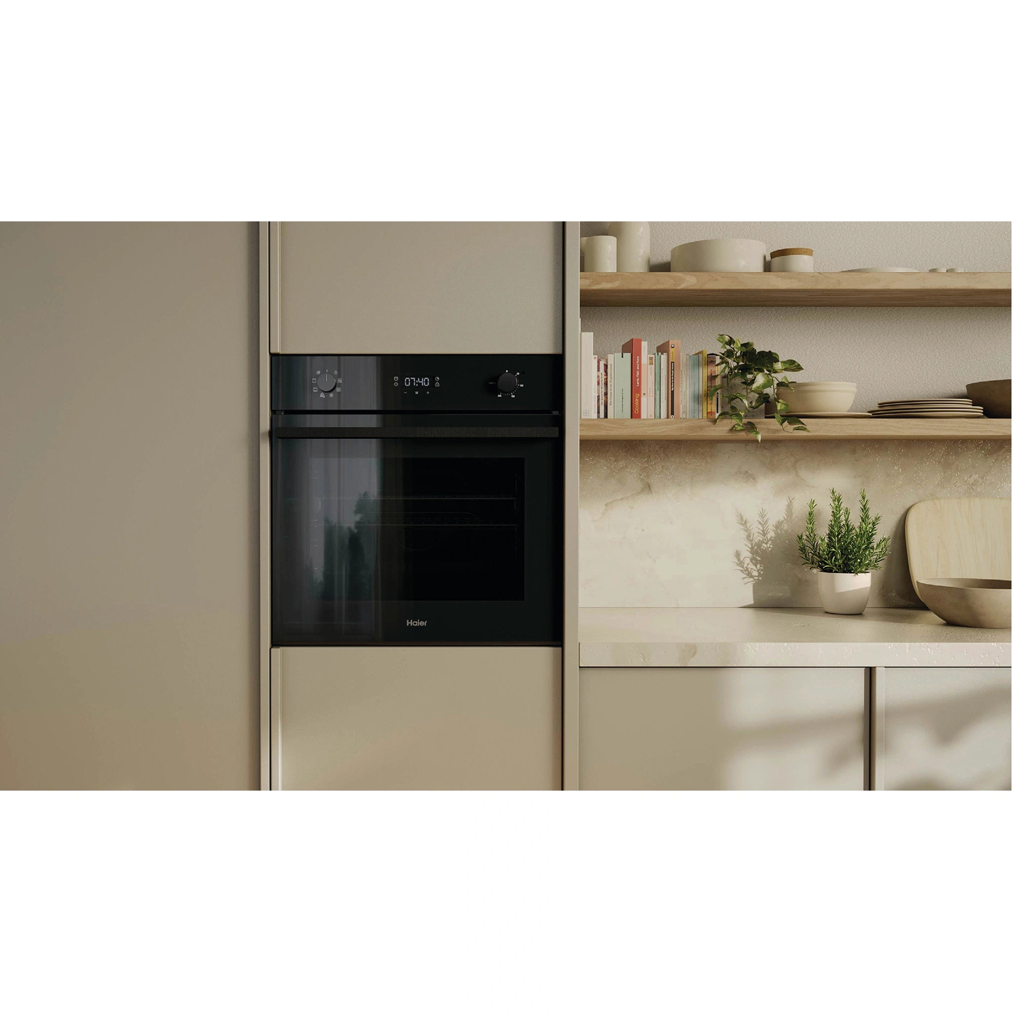 Haier 60cm 500 Series 7 Function Built-in Oven with Air Fry HWO60S7EB5, Lifestyle View