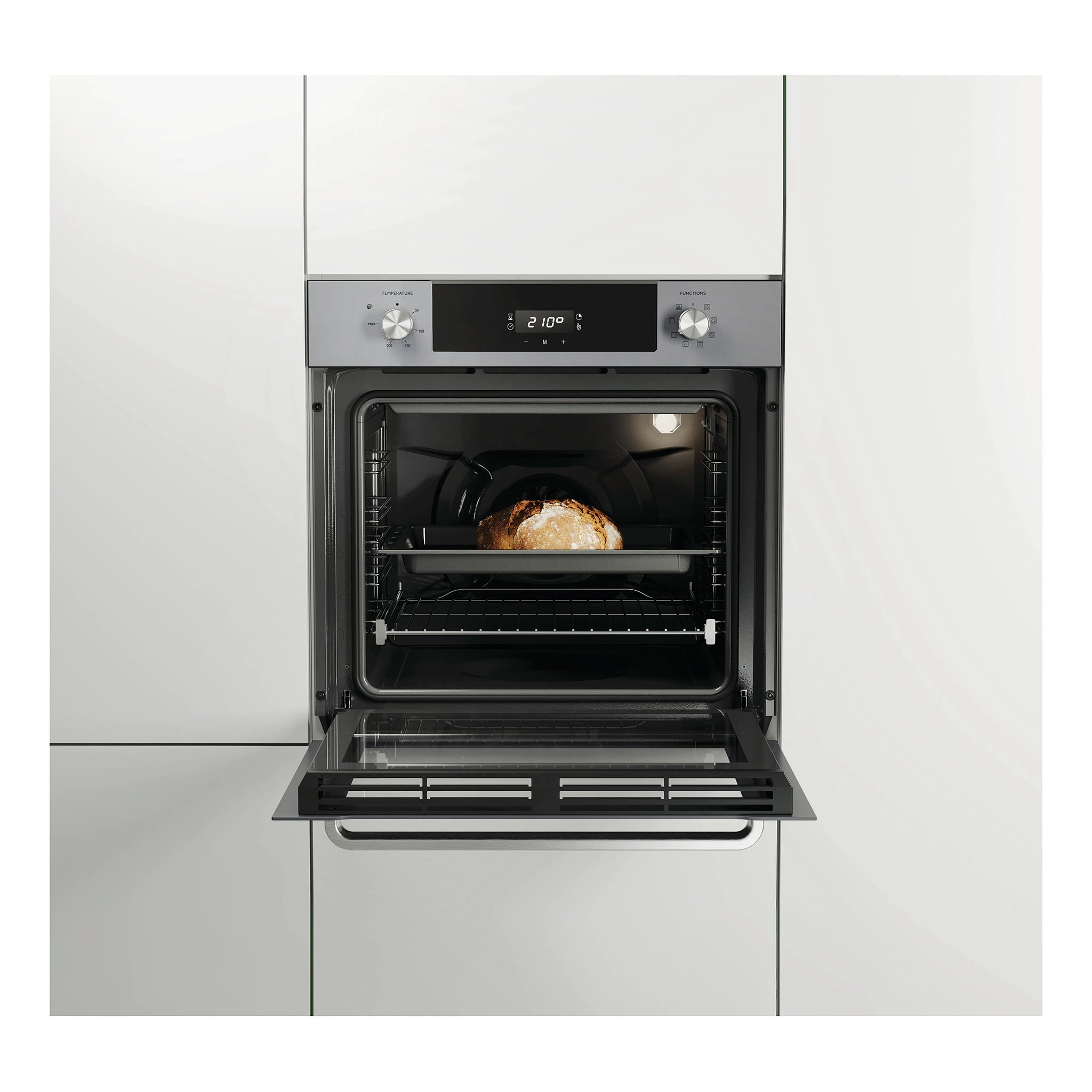  Haier 60cm 7 Function Oven with Air Fry HWO60S7EG4, Front View Cooking