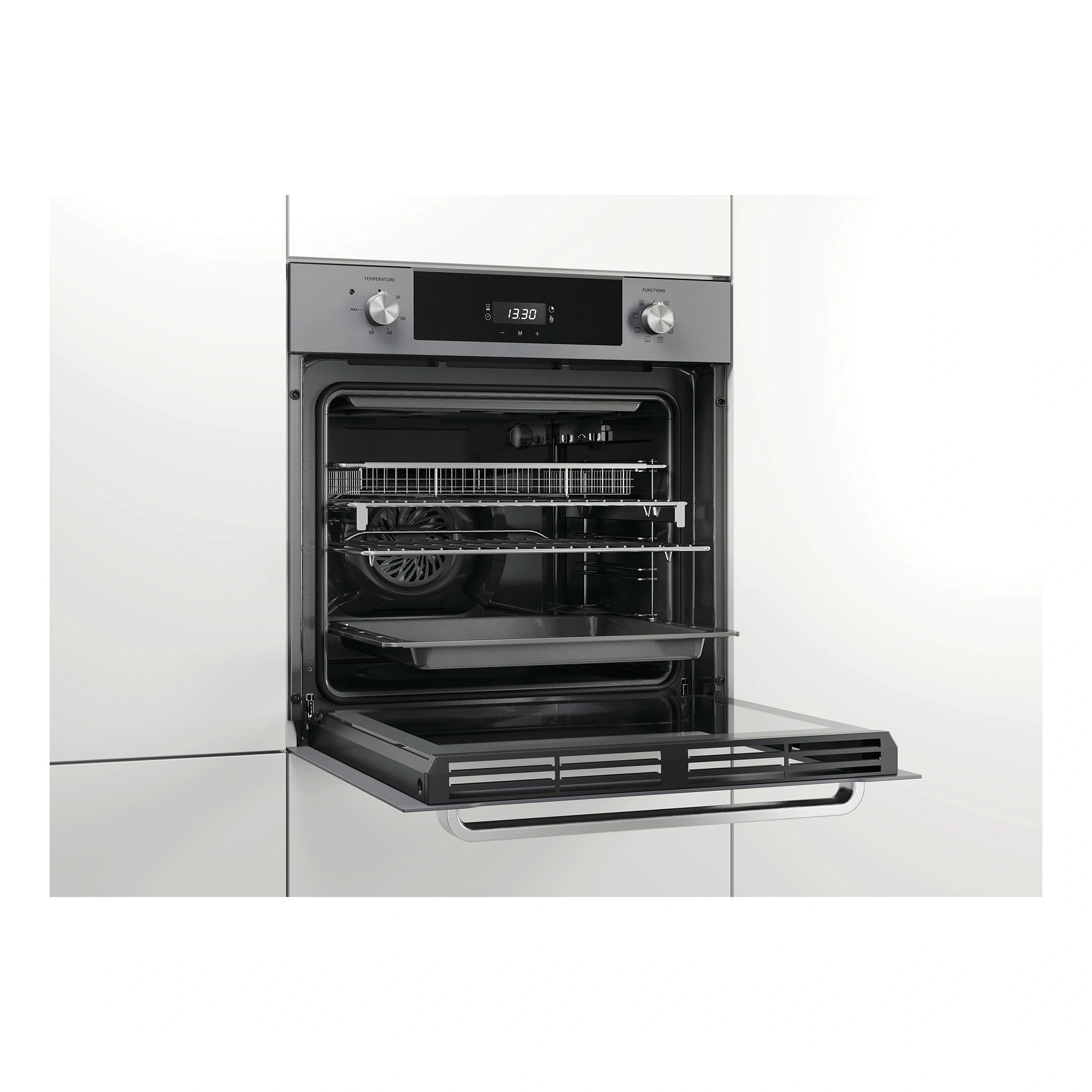  Haier 60cm 7 Function Oven with Air Fry HWO60S7EG4, Side View