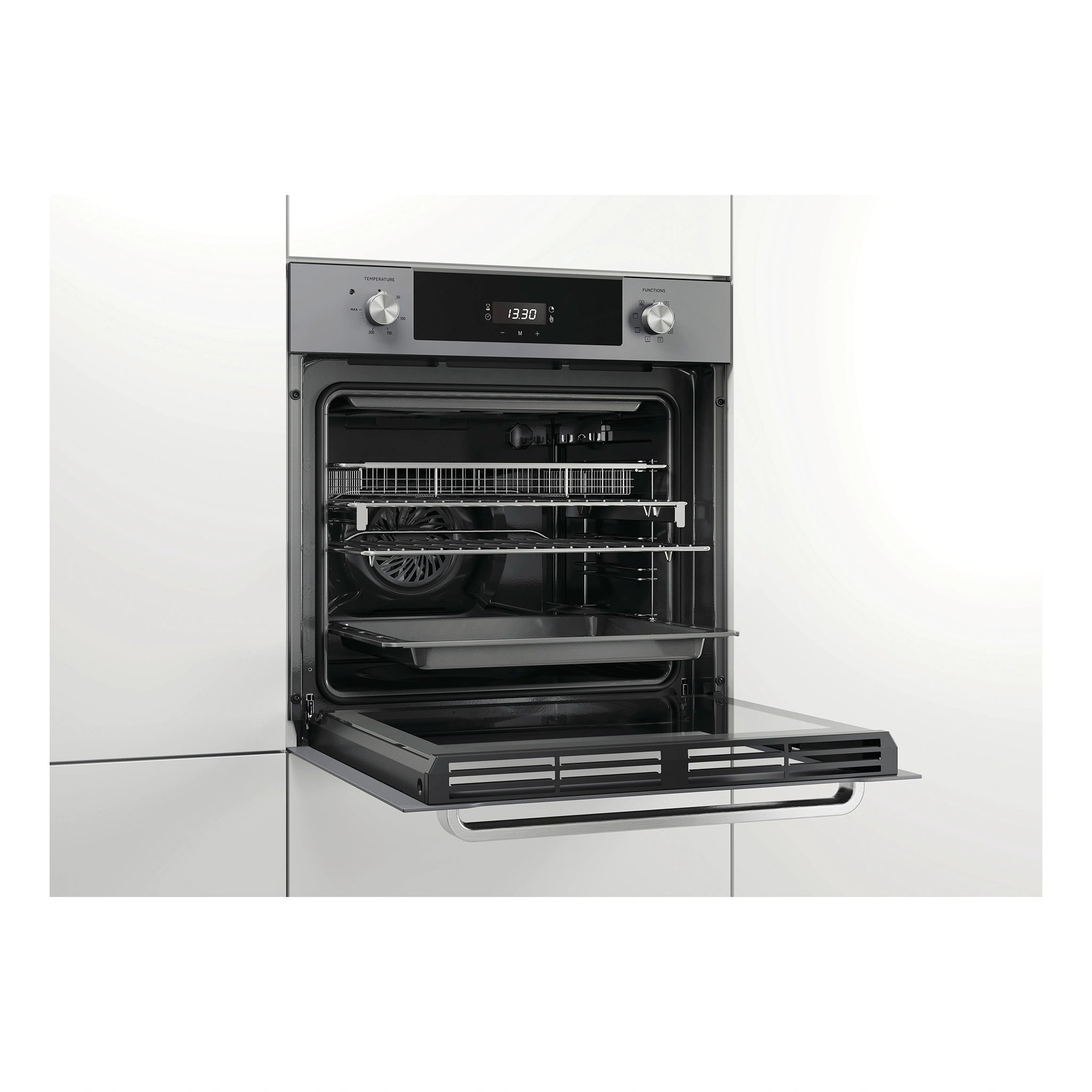  Haier 60cm 7 Function Oven with Air Fry HWO60S7EG4, Side View