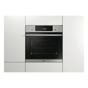Haier 60cm Stainless Steel 7 Function Oven with Air Fry Grey HWO60S7EX4, Front View Door Closed