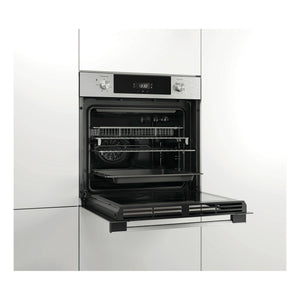 Haier 60cm Stainless Steel 7 Function Oven with Air Fry Grey HWO60S7EX4, Side View Door Open