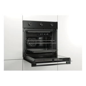 Haier 60cm Black Multi Function Oven HWO60S7MB4, Front View Door Open