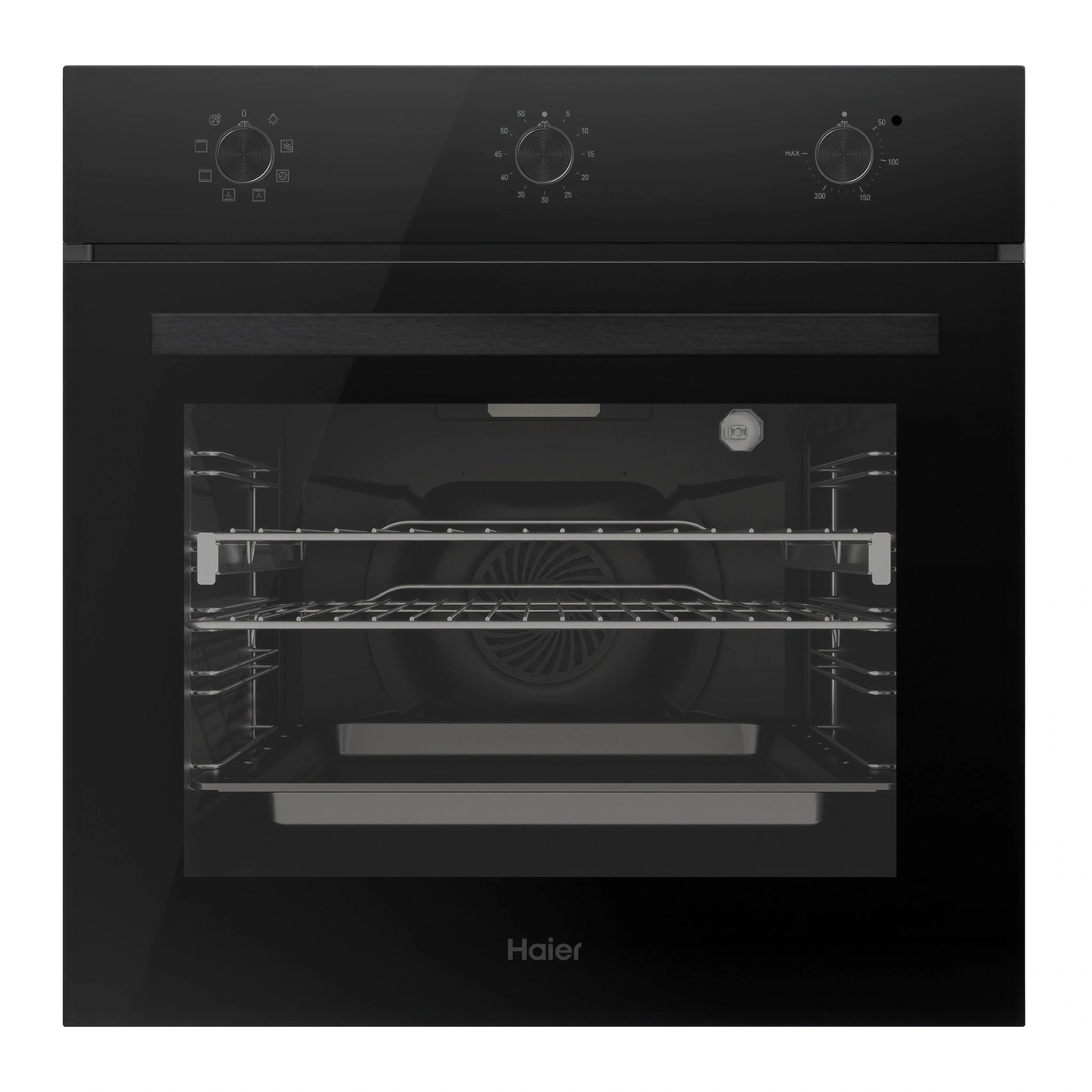 Haier 60cm 300 Series 7 Function Built-in Convection Oven HWO60S7MB5, Front View