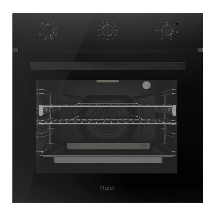Haier 60cm 300 Series 7 Function Built-in Convection Oven HWO60S7MB5, Front View