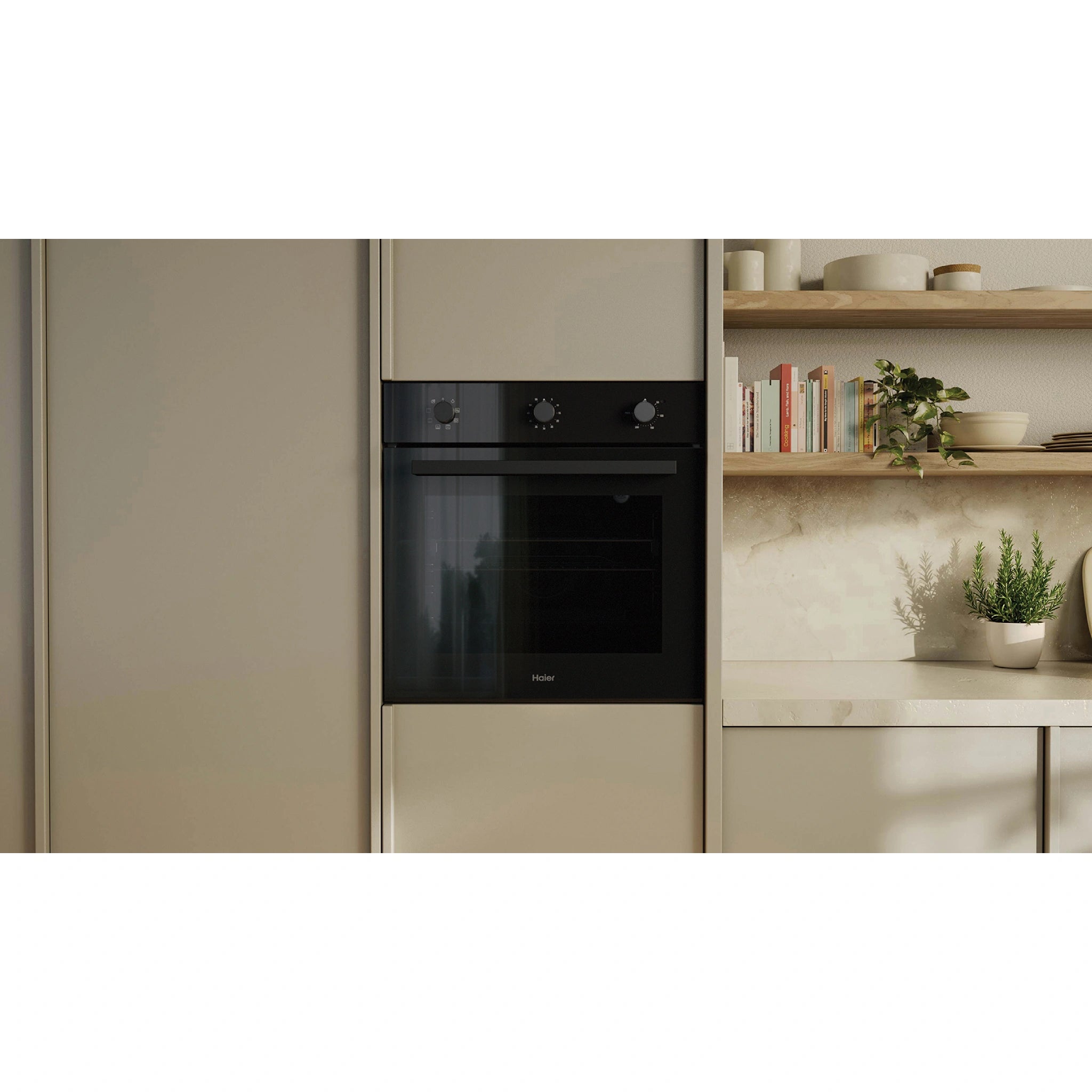 Haier 60cm 300 Series 7 Function Built-in Convection Oven HWO60S7MB5, Lifestyle View