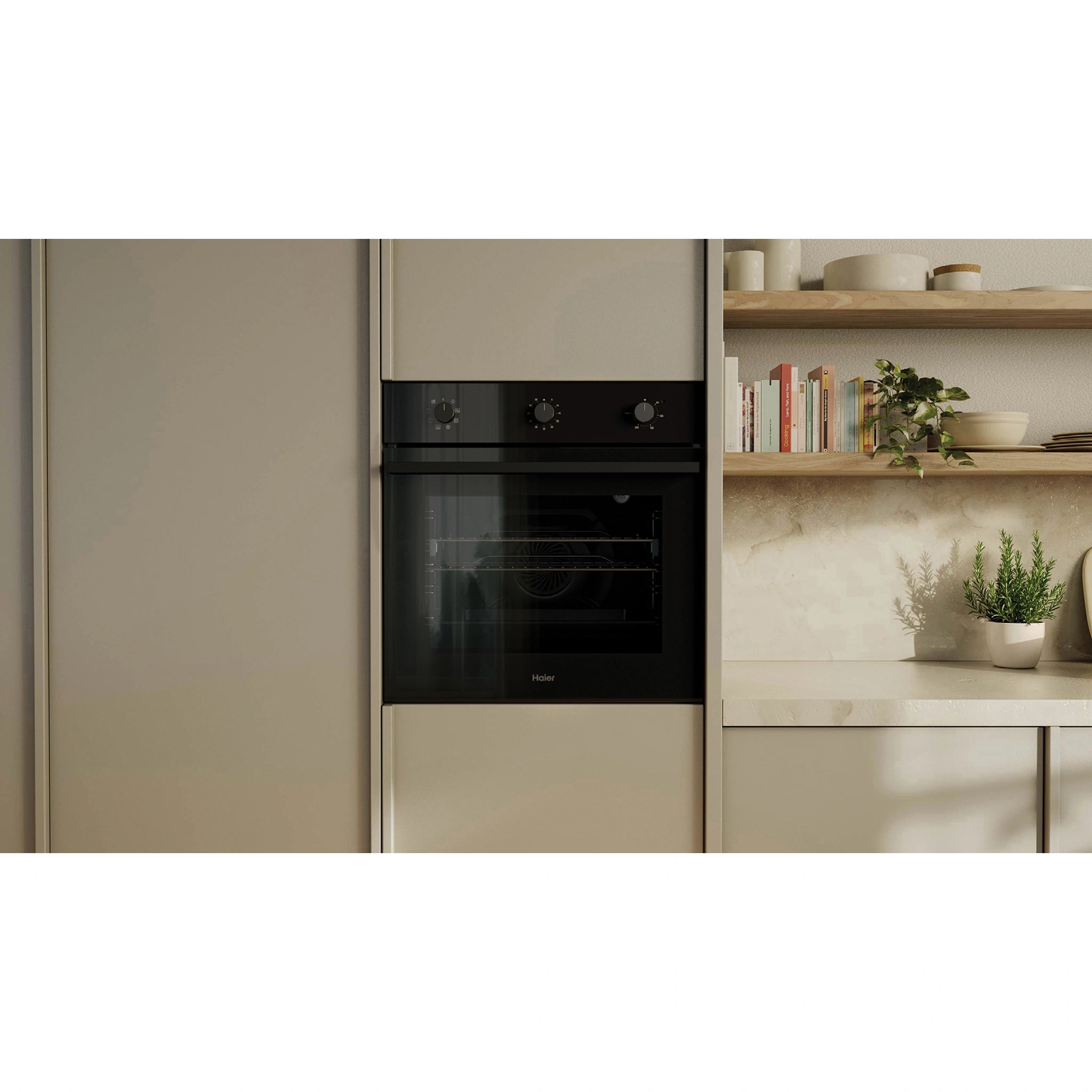 Haier 60cm 300 Series 7 Function Built-in Oven with Air Fry HWO60S7MB6, Lifestyle View