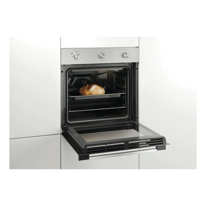 Haier 60cm 7 Function Stainless Steel Multi Function Oven HWO60S7MX4, Side View Door Open Cooking