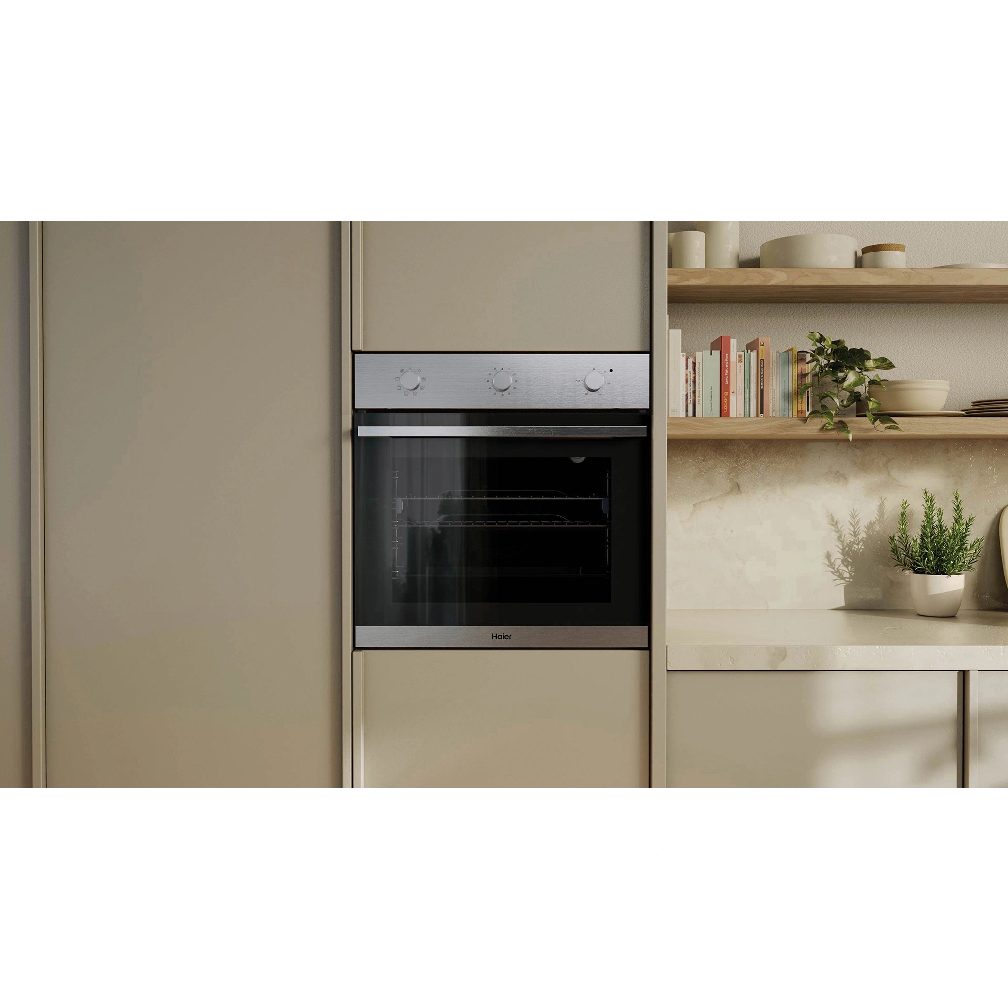 Haier 60cm 300 Series 7 Function Built-in Oven with Air Fry Stainless Steel HWO60S7MX6, Lifestyle View