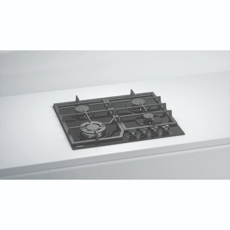 Haier 60cm Natural Gas Glass Cooktop HCG604WFCG3, Lifestyle View