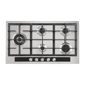 Inalto 90cm Gas Cooktop Stainless Steel with Wok Burner ICGW905W, Top view