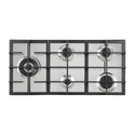 Inalto 90cm Gas Cooktop Stainless Steel with Wok Burner ICGW905W, Top view 2