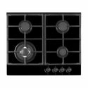 Inalto IGG60 60cm Gas Cooktop Black Glass with Wok Burner