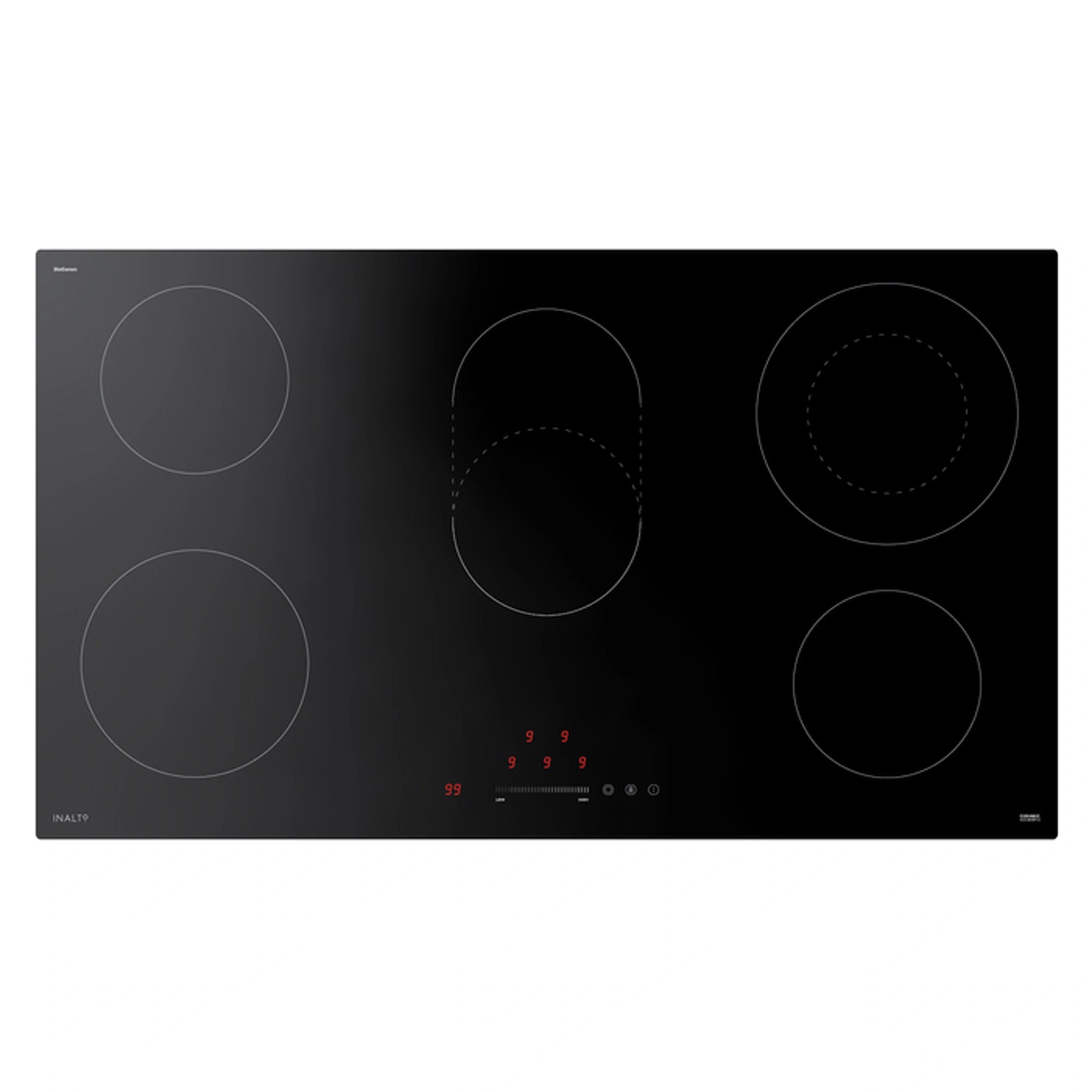 InAlto 90cm Ceramic Cooktop ICC905T2, Front View