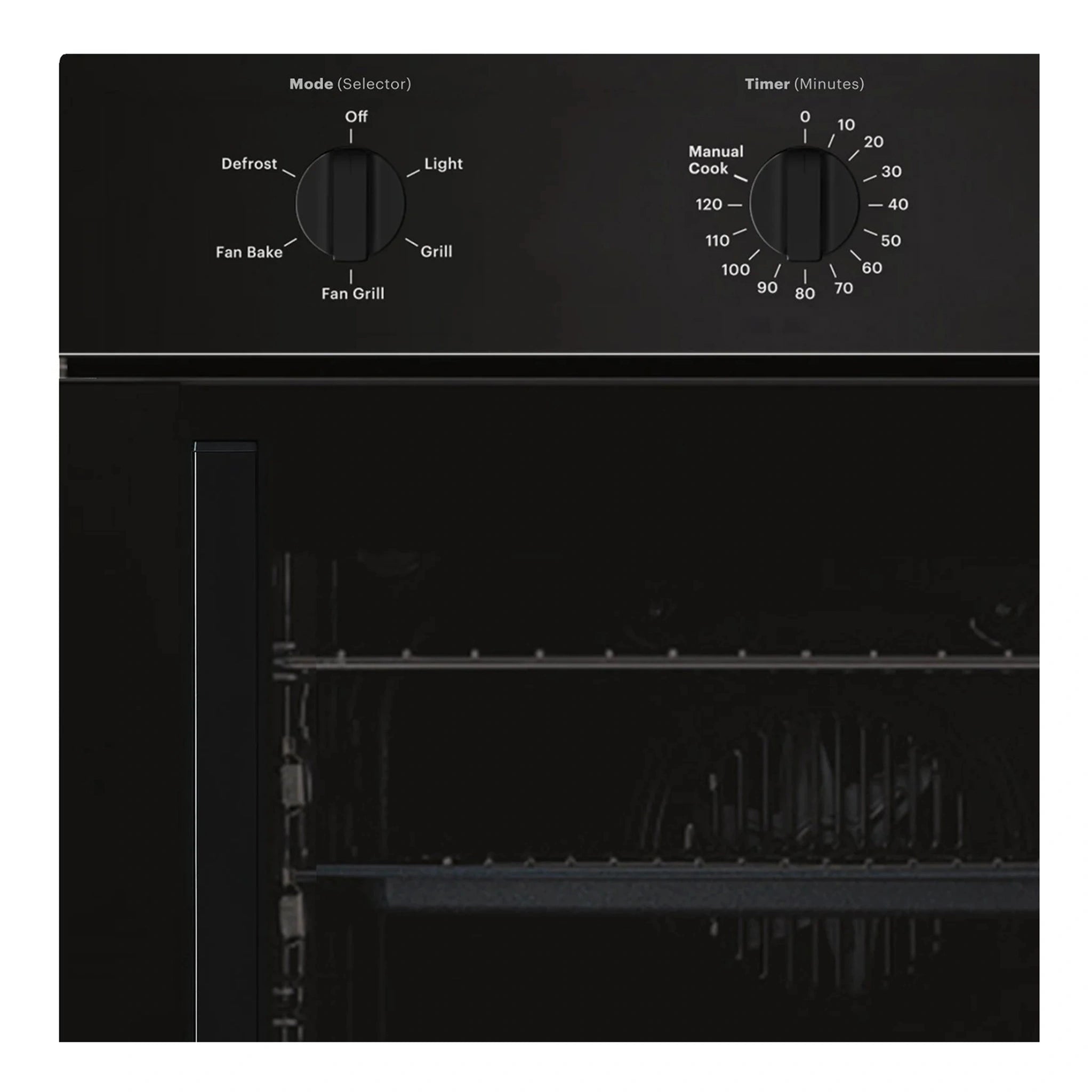 Inalto 60cm Black Side Opening 5 Function Electric Oven IOSO605MR, Detail View
