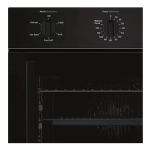 Inalto 60cm Black Side Opening 5 Function Electric Oven IOSO605MR, Detail View