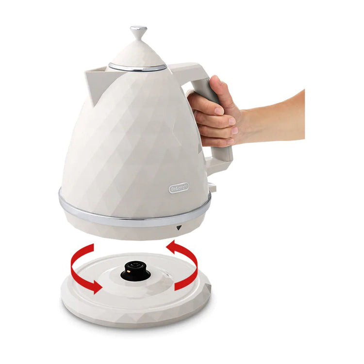 DeLonghi KBJX2001W Brillante Exclusive 1.7L White Electic Kettle