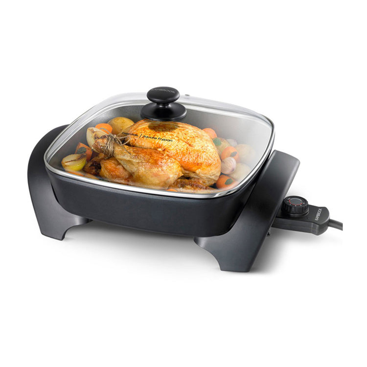 Kambrook KEF125BLK Essentials Black 12 Inch Square Frypan