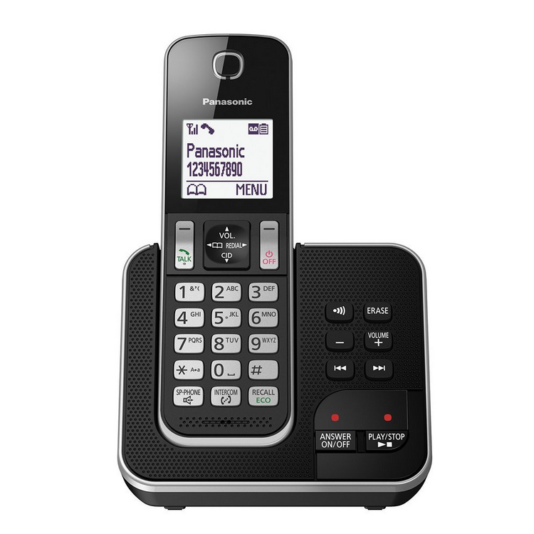Panasonic KX-TGD323ALB Triple Cordless Phone System with Answering Machine