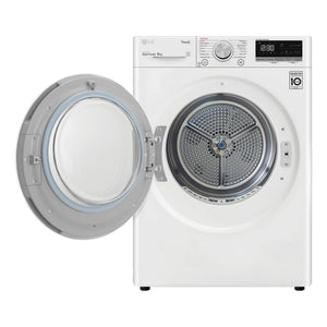 LG 8kg Series 5 Heat Pump Dryer DVH508W, Front View With Door Open