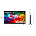 LG 43 Inch QNED70 Mini LED 4K AI Smart TV 43QNED70BSA, Dimensions View
