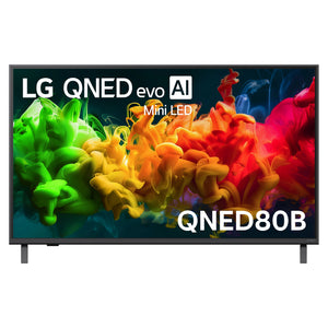 LG 43 Inch evo AI Mini LED 4K Smart TV 2026 43QNED80BSA, Front View
