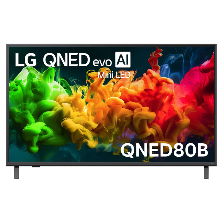 LG 43 Inch evo AI Mini LED 4K Smart TV 2026 43QNED80BSA, Front View