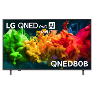 LG 50 Inch evo AI Mini LED 4K Smart TV 2026 50QNED80BSA, Front View