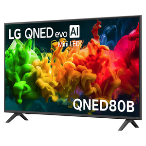 LG 50 Inch evo AI Mini LED 4K Smart TV 2026 50QNED80BSA, Left Side View