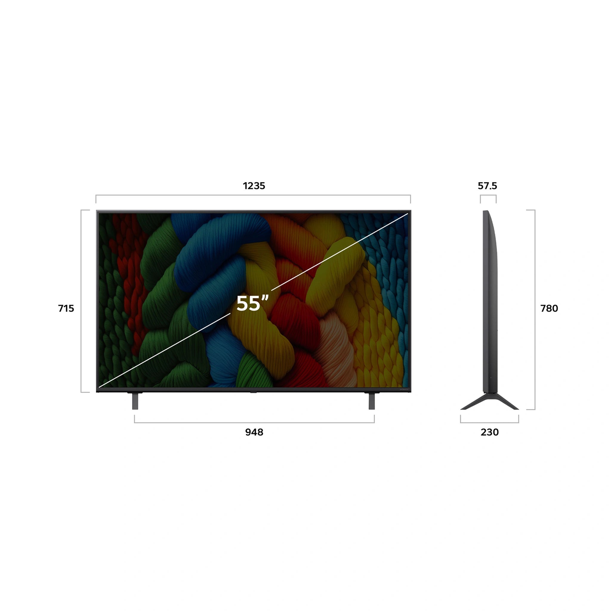 LG 55NANO80ASA 55 Inch Nano Cell AI NANO80 4k Smart TV 2025