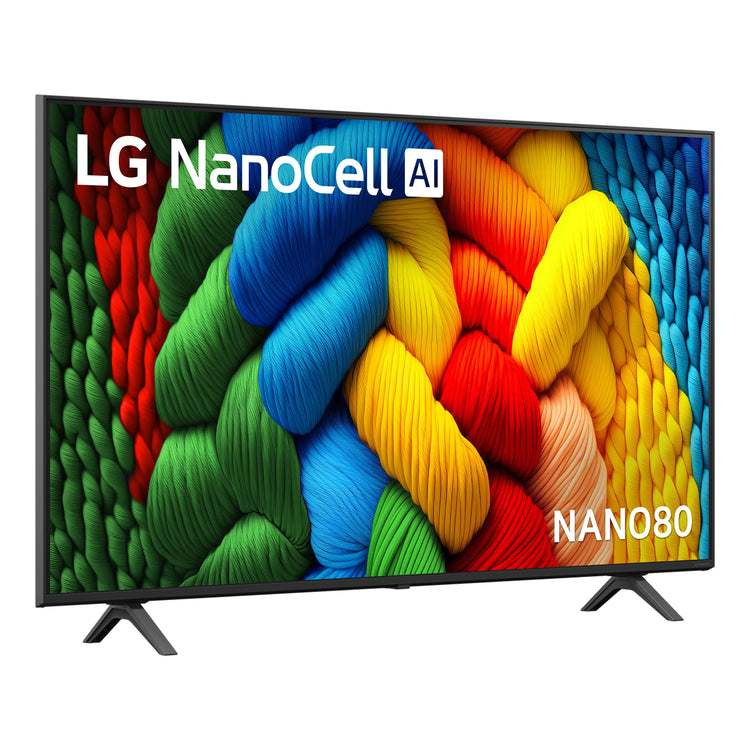 LG 55 Inch Nano Cell AI NANO80 4k Smart TV 2025 55NANO80ASA, Left Side View 2