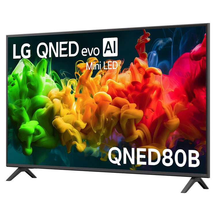 LG 55 Inch evo AI Mini LED 4K Smart TV 2026 55QNED80BSA, Left Side View