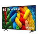 LG 65 Inch Nano Cell AI NANO80 4k Smart TV 2025 65NANO80ASA, Right Side View