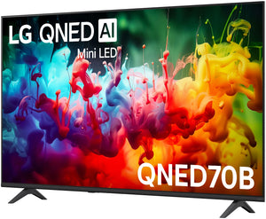 LG 65 Inch QNED70 Mini LED 4K AI Smart TV 65QNED70BSA, Left Side View