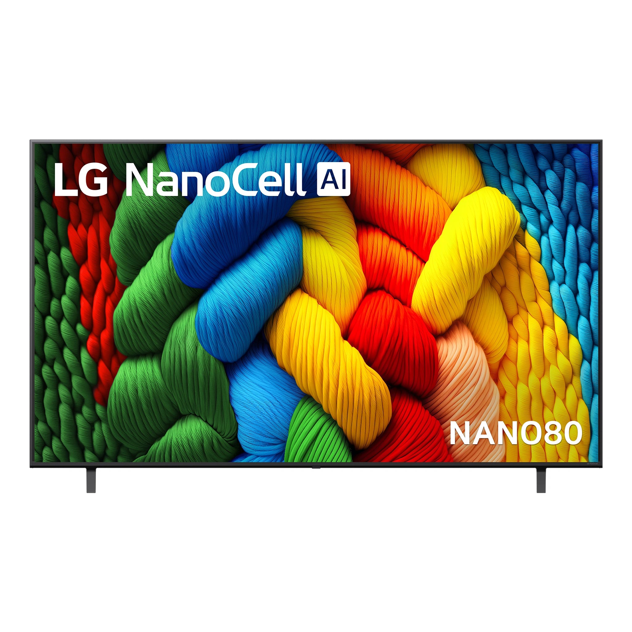LG 75 Inch Nano Cell AI NANO80 4k Smart TV 2025 75NANO80ASA, Front View