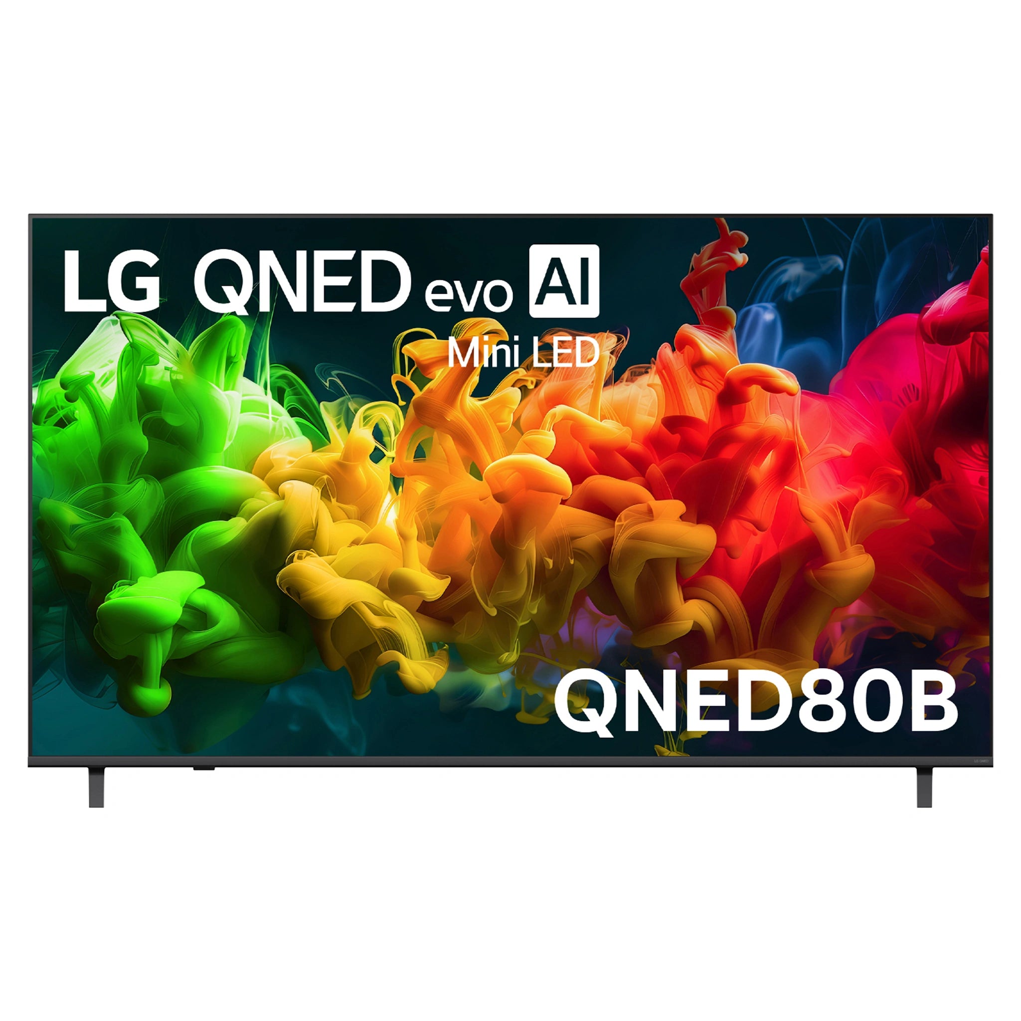 LG 75 Inch evo AI Mini LED 4K Smart TV 2026 75QNED80BSA, Front View