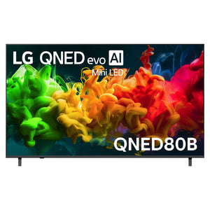 LG 75 Inch evo AI Mini LED 4K Smart TV 2026 75QNED80BSA, Front View