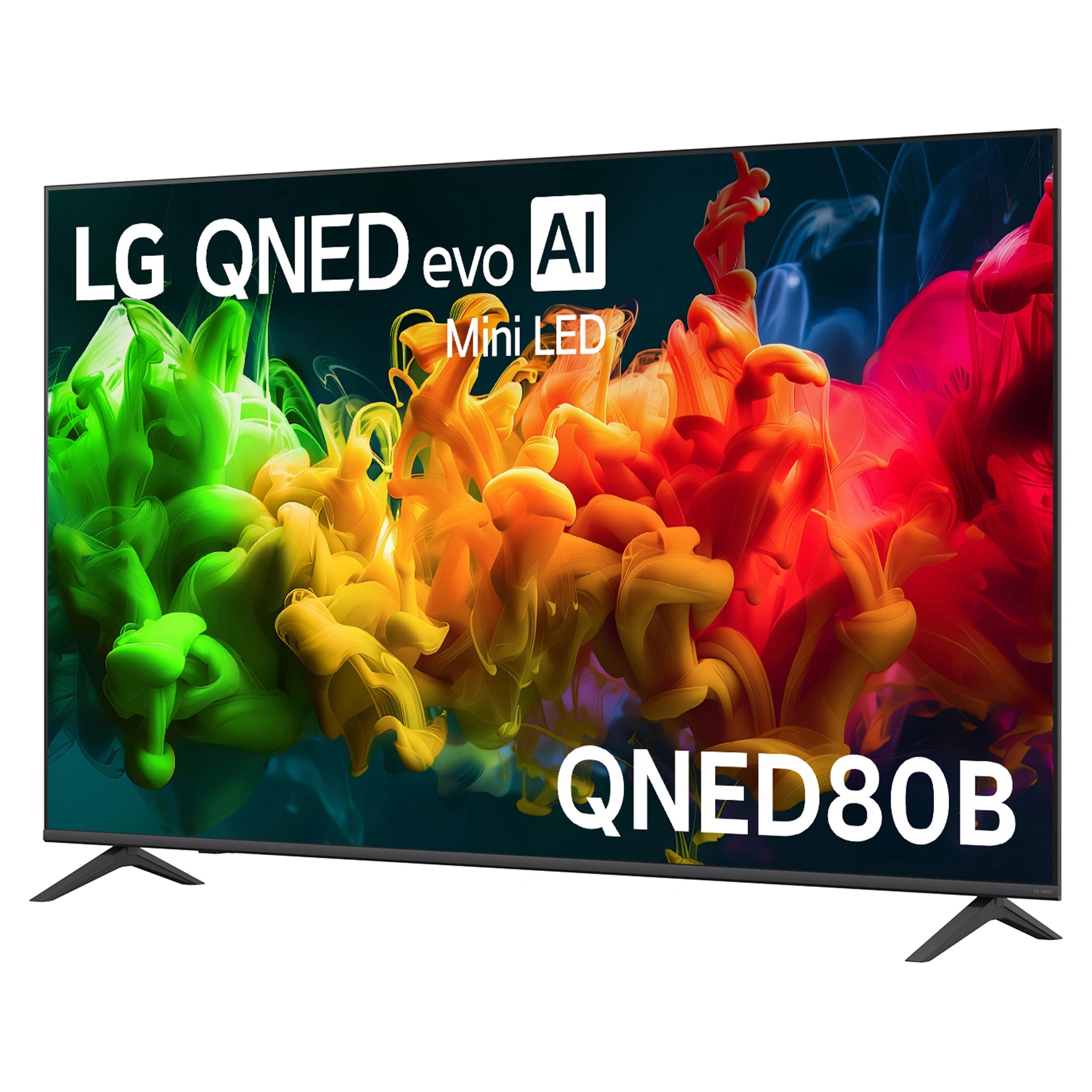 LG 75 Inch evo AI Mini LED 4K Smart TV 2026 75QNED80BSA, Left Side View