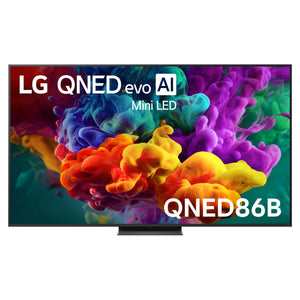 LG 75 Inch evo AI Mini LED 4K Smart TV 2026 75QNED86BSA, Front View