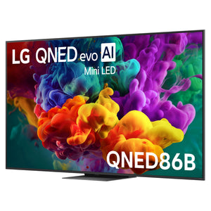 LG 75 Inch evo AI Mini LED 4K Smart TV 2026 75QNED86BSA, Left Side View