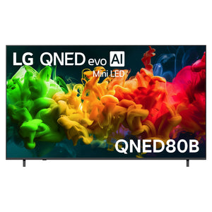 LG 85 Inch evo AI Mini LED 4K Smart TV 2026 85QNED80BSA, Front View
