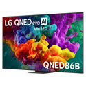 LG 86 Inch evo AI Mini LED 4K Smart TV 2026 86QNED86BSA, Left Side View