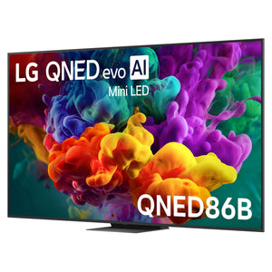 LG 86 Inch evo AI Mini LED 4K Smart TV 2026 86QNED86BSA, Left Side View